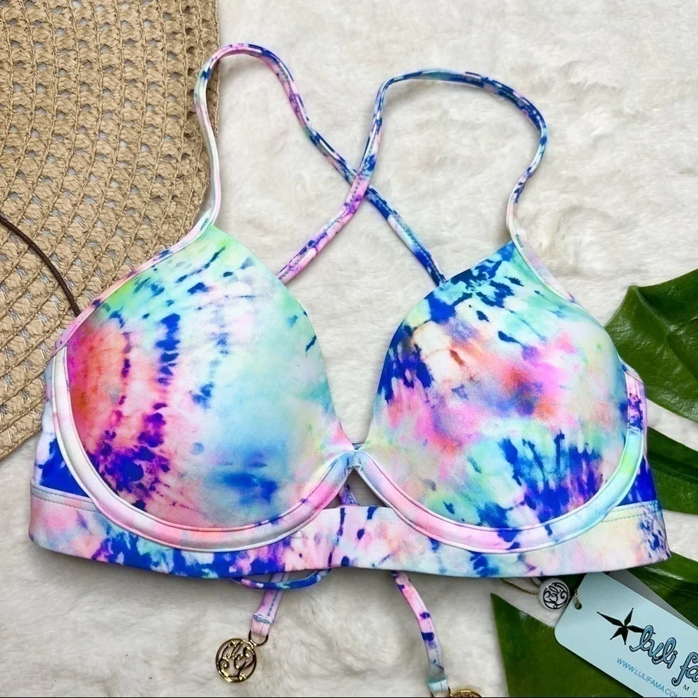 Luli Fama Celestial Dreams Halter Underwire Bikini Top - Picture 3 of 6